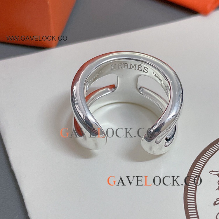Best Quality Copy Hermes Silver Ring Open